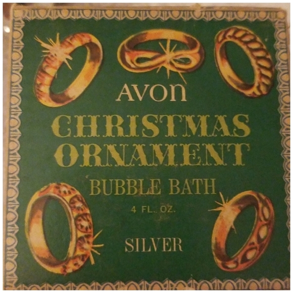 Vintage Avon Glass Holiday Ornament Bottle w/Box. - Picture 5 of 6